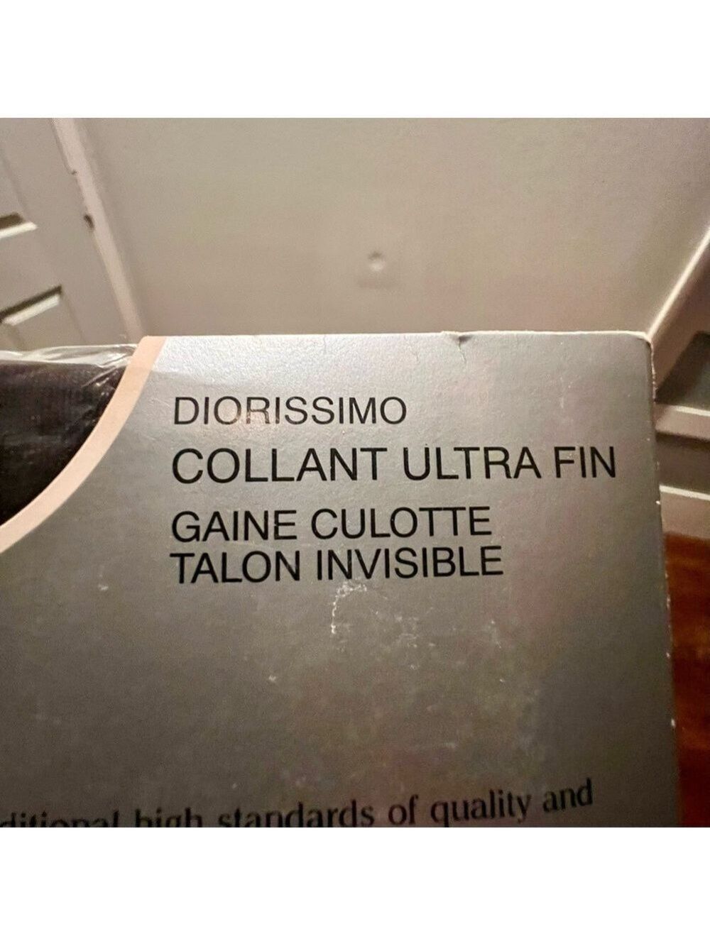 CHRISTIAN DIOR 3 pack vintage Diorissimo pantyhose. Black Orchid Size 3 - Picture 4 of 7